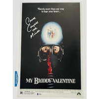 PETER COWPER SIGNED MY BLOODY VALENTINE 11x17 POSTER & BECKETT BAS CERTIFIED COA