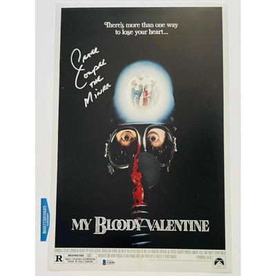 PETER COWPER SIGNED MY BLOODY VALENTINE 11x17 POSTER & BECKETT BAS CERTIFIED COA PETER COWPER SIGNED MY BLOODY VALENTINE 11x17 POSTER & BECKETT BAS CERTIFIED COA