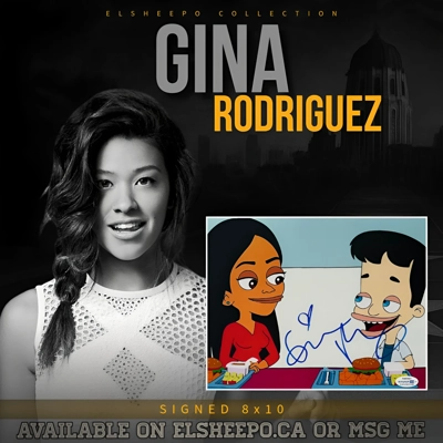 GINA RODRIGUEZ SIGNED BIG MOUTH 8x10 PHOTO &  ACOA CERTIFIED COA