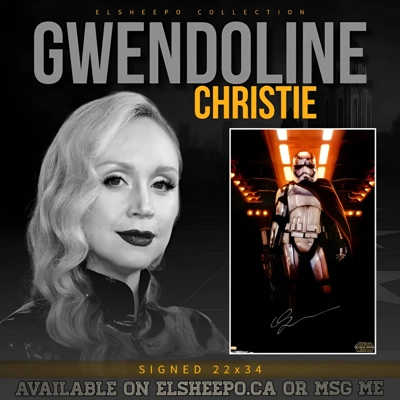 GWENDOLINE CHRISTIE SIGNED STAR WARS THE FORCE AWAKENS 22x34 POSTER & CA COA GWENDOLINE CHRISTIE SIGNED STAR WARS THE FORCE AWAKENS 22x34 POSTER & CA COA