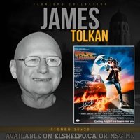 BACK TO THE FUTURE 16x20 POSTER DOUBLE SIGNED by JAMES TOLKAN and LEA THOMPSON & PSA COA