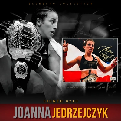 JOANNA JEDRZEJCZYK SIGNED UFC 8x10 PHOTO & BECKETT CERTIFIED BAS COA