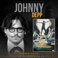 JOHNNY DEPP SIGNED THE RUM DIARY 12x18 POSTER & BECKETT CERTIFIED BAS COA