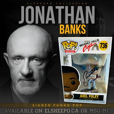 JONATHAN BANKS SIGNED BEVERLY HILLS COP AXEL FOLEY FUNKO POP & JSA CERTIFIED