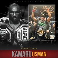 KAMARU USMAN SIGNED UFC 8x10 PHOTO & BECKETT CERTIFIED BAS COA