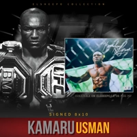 KAMARU USMAN SIGNED UFC 8x10 PHOTO & BECKETT CERTIFIED BAS COA
