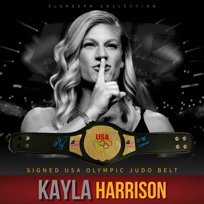 KAYLA HARRISON SIGNED USA OLYMPIC MID SIZE JUDO BELT & PSA CERTIFIED COA