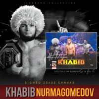 KHABIB NURMAGOMEDOV SIGNED LIMITED EDITION /29 CANVAS & JSA CERTIFIED COA