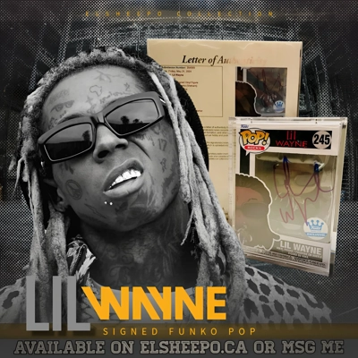 LIL WAYNE SIGNED FUNKO POP 245 & JSA LETTER OF AUTHENTICITY CERTIFIED COA LIL WAYNE SIGNED FUNKO POP 245 & JSA LETTER OF AUTHENTICITY CERTIFIED COA