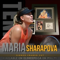 MARIA SHARAPOVA SIGNED FRAMED CUT & JSA CERTIFIED COA