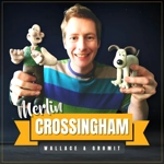 NICK PARK & MERLIN CROSSINGHAM SIGNED WALLACE & GROMIT 12x18 POSTER & BECKETT