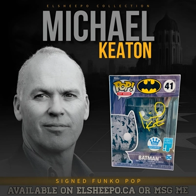 MICHAEL KEATON SIGNED BATMAN 41 ART SERIES FUNKO POP & CELEBRITY AUTHENTICS COA MICHAEL KEATON SIGNED BATMAN 41 ART SERIES FUNKO POP & CELEBRITY AUTHENTICS COA