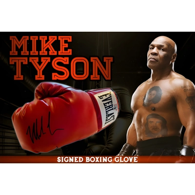 MIKE TYSON SIGNED RED BOXING GLOVE & FITERMAN SPORTS CERTIFIED COA MIKE TYSON SIGNED RED BOXING GLOVE & FITERMAN SPORTS CERTIFIED COA