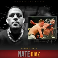 NATE DIAZ SIGNED UFC 8x10 & BECKETT CERTIFIED BAS COA