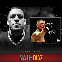 NATE DIAZ SIGNED UFC 8x10 & BECKETT CERTIFIED BAS COA