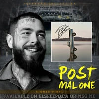 POST MALONE SIGNED F-1 TRILLION VINYL INSERT & JSA CERTIFIED COA