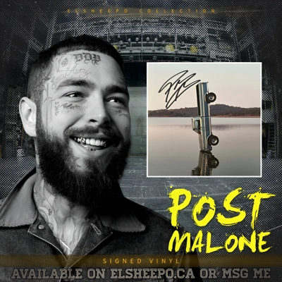 POST MALONE SIGNED F-1 TRILLION VINYL INSERT & JSA CERTIFIED COA POST MALONE SIGNED F-1 TRILLION VINYL INSERT & JSA CERTIFIED COA