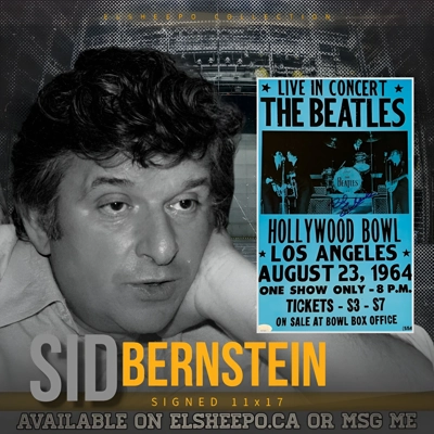 SID BERNSTEIN SIGNED THE BEATLES LIVE IN CONCERT HOLLYWOOD BOWL 11x17 POSTER SID BERNSTEIN SIGNED THE BEATLES LIVE IN CONCERT HOLLYWOOD BOWL 11x17 POSTER