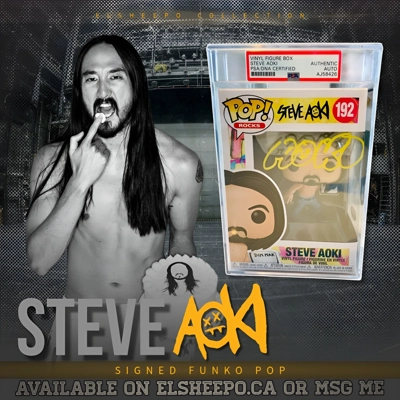 STEVE AOKI SIGNED FUNKO POP 192 & ENCAPSULATED & PSA CERTIFIED COA STEVE AOKI SIGNED FUNKO POP 192 & ENCAPSULATED & PSA CERTIFIED COA