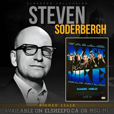 STEVEN SODERBERGH SIGNED MAGIC MIKE 12x18 POSTER & BECKETT CERTIFIED BAS COA STEVEN SODERBERGH SIGNED MAGIC MIKE 12x18 POSTER & BECKETT CERTIFIED BAS COA