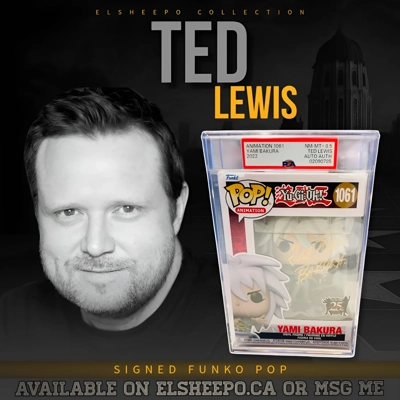 TED LEWIS SIGNED YU-GI OH YAMI BAKURA GRADED NM-MT+ 8.5 & ENCAPSULATED FUNKO POP