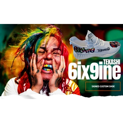 TEKASHI 6iX9iNE SIGNED CUSTOM SHOE & BECKETT BAS CERTIFIED COA