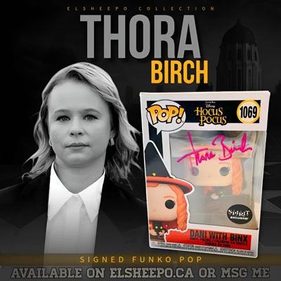 THORA BIRCH SIGNED HOCUS POCUS DANI WITH BINX 1069 FUNKO POP & JSA CERTIFIED THORA BIRCH SIGNED HOCUS POCUS DANI WITH BINX 1069 FUNKO POP & JSA CERTIFIED