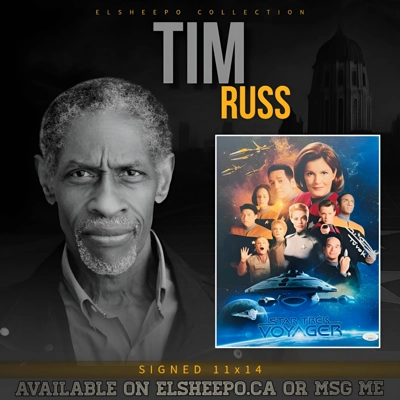 TIM RUSS SIGNED STAR TREK VOYAGER 11x14 POSTER & JSA CERTIFIED COA TIM RUSS SIGNED STAR TREK VOYAGER 11x14 POSTER & JSA CERTIFIED COA