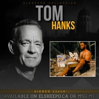 TOM HANKS SIGNED CAST AWAY 11x14 POSTER & BECKETT BAS CERTIFIED COA