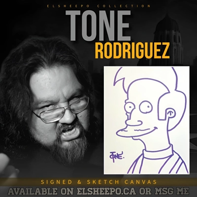 TONE RODRIGUEZ SKETCH & SIGNED 8x10 CANVAS & BECKETT CERTIFIED BAS COA