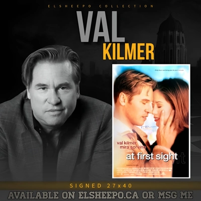 VAL KILMER SIGNED AT FIRST SIGHT 27x40 DS POSTER & CELEBRITY AUTHENTICS COA VAL KILMER SIGNED AT FIRST SIGHT 27x40 DS POSTER & CELEBRITY AUTHENTICS COA
