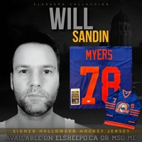 WILL SANDIN SIGNED HALLOWEEN HADDONFIELD SLASHERS CUSTOM J..