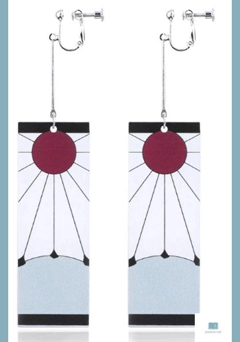 Demon Slayer Anime Zinc Alloy Cross Earrings