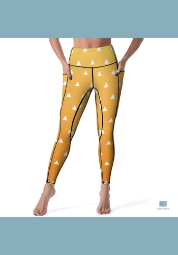 Demon Slayer Anime Yoga Leggings with Pockets