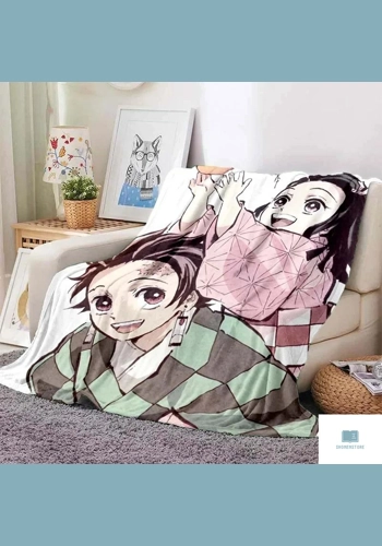 Kamado Nezuko Demon Slayer Flannel Throw Blanket