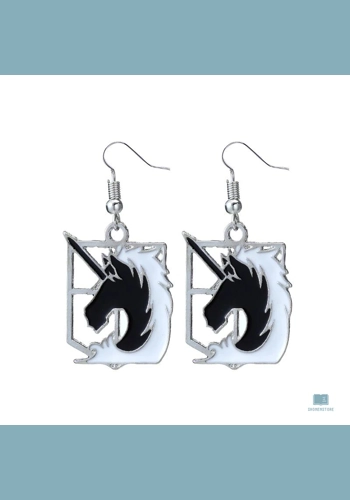 Attack on Titan Geometric Drop Earrings