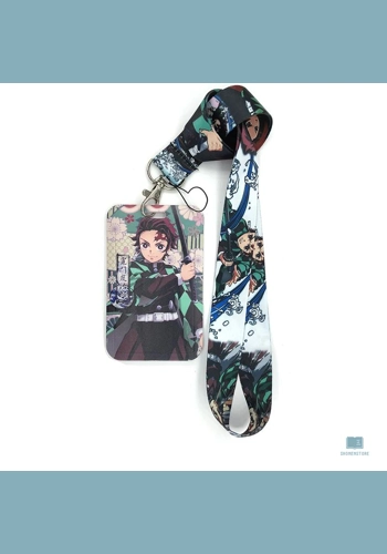 Demon Slayer Anime Keychain Lanyard Set