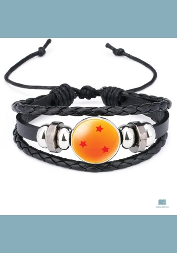 Dragon Ball Hand-Woven Leather Bracelet