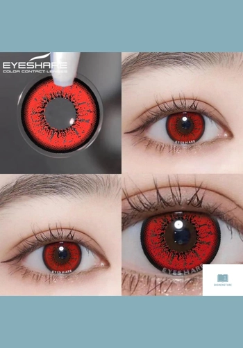 EYESHARE Red Sharingan Cosplay Contact Lenses
