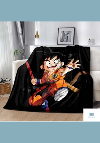 Dragon Ball Anime Flannel Travel Blanket