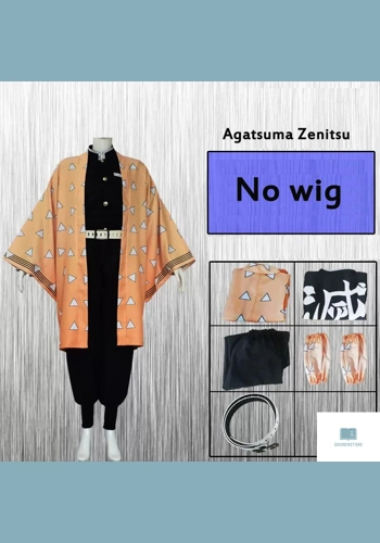 Agatsuma Zenitsu Cosplay Costume Kimono Uniform