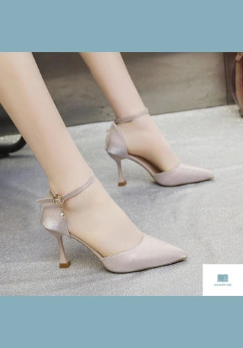 Elegant PU Open Back High Heels Sandals