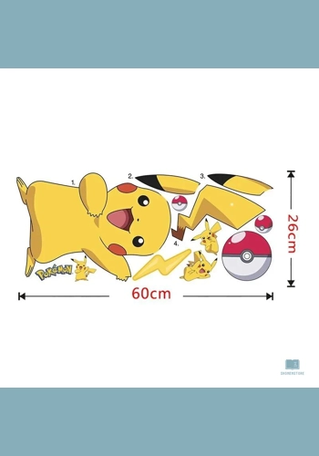 Pikachu Anime Wall Sticker Decal Set
