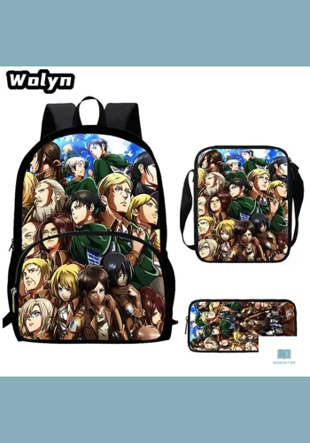 Anime Titan School Backpack Set