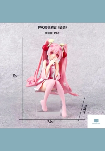 Cherry Blossom Pink Dress Sitting Figure
