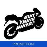 Bike Think Biker Sticker