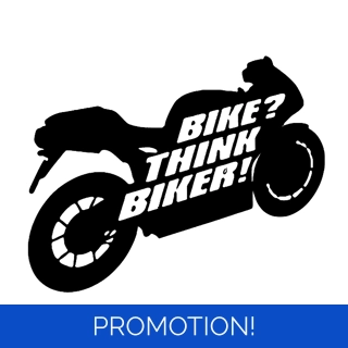 Bike Think Biker Sticker