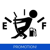 Fuel Gauge Empty Guy Sticker