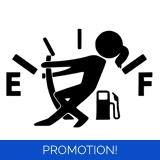 Fuel Gauge Empty Girl Sticker