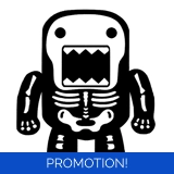 Domo Kun JDM Skeleton Sticker